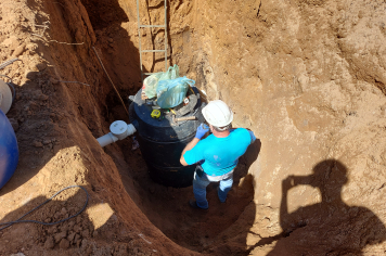 Foto - Instalação de Fossas Biodigestoras na Zona Rural de Albertina