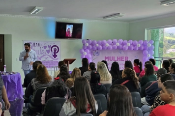 Foto - Março Lilás Palestra de Prevenção e Cuidado com a Mulher