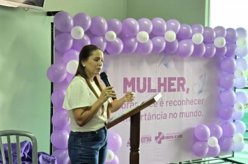 Foto - Março Lilás Palestra de Prevenção e Cuidado com a Mulher