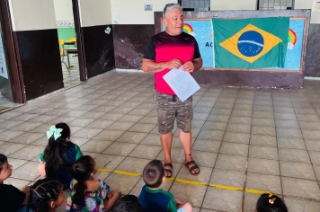 Foto relacionada - Pequenos cidadãos em ação: Pré-Escola Luzia Sanches Diniz trabalha Consciência Negra na Hora Cívica