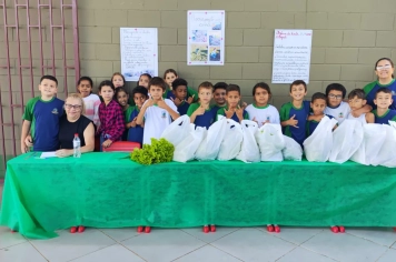 Foto - Horta dos Alunos da Escola Antonio Ferreira 