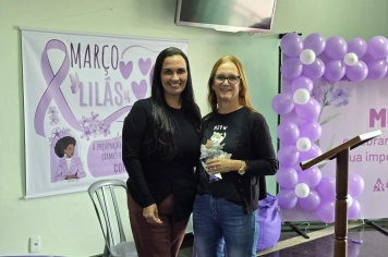 Foto - Março Lilás Palestra de Prevenção e Cuidado com a Mulher