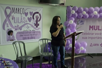 Foto - Março Lilás Palestra de Prevenção e Cuidado com a Mulher