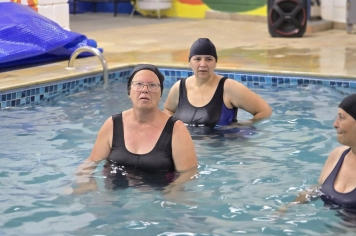 Foto relacionada - Hidroginástica fortalece o cuidado com a saúde e leva mais qualidade de vida para Albertina