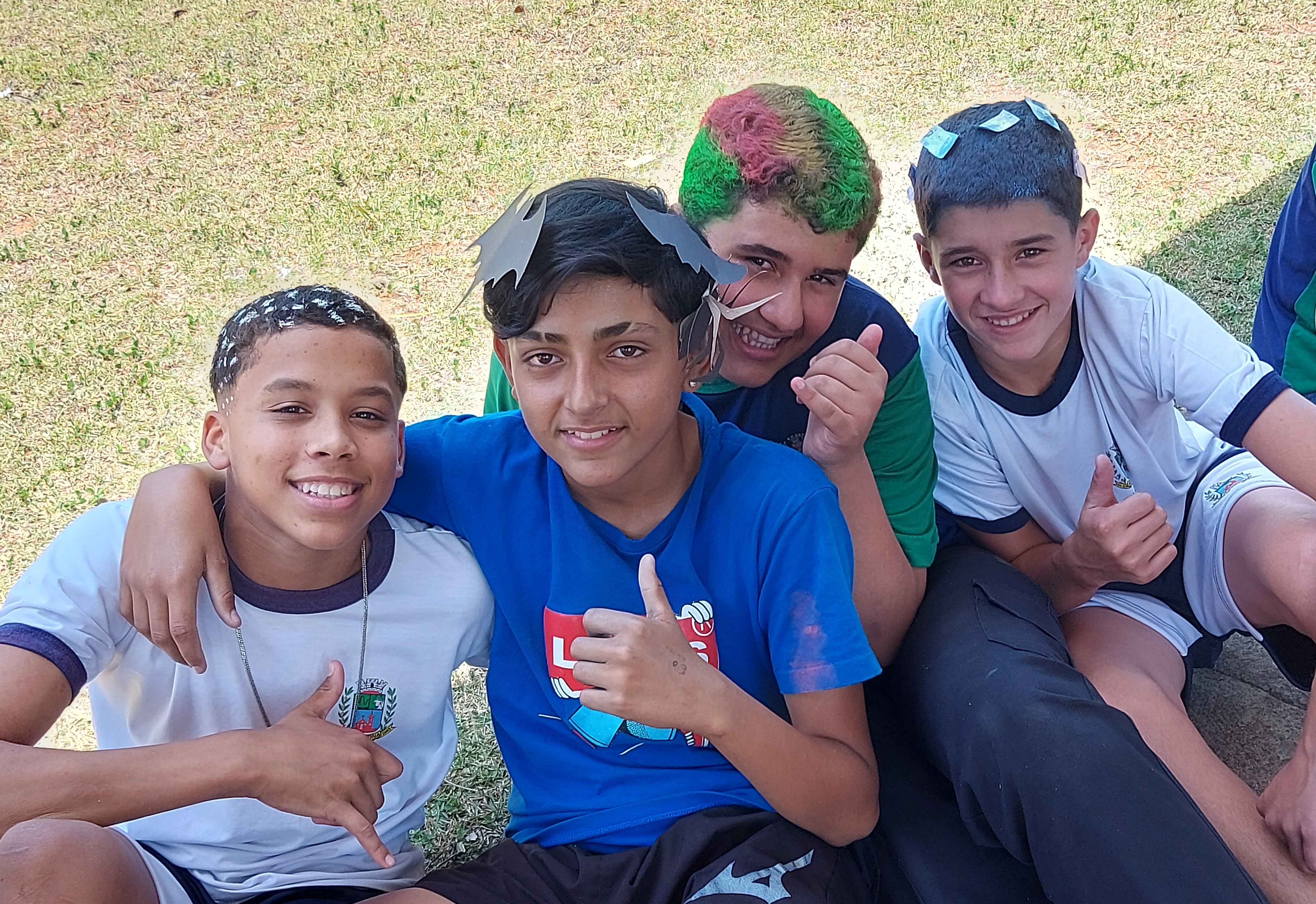 Semana da Criança começa com o divertido Dia do Cabelo Maluco na Escola Municipal Antonio Ferreira