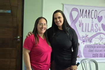 Foto - Março Lilás Palestra de Prevenção e Cuidado com a Mulher
