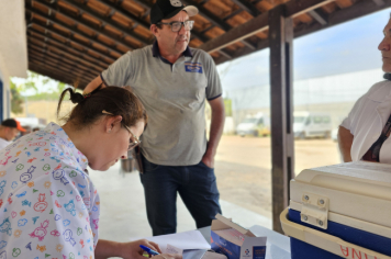 Foto - Vacinação nos trabalhadores do Setor de Obras 