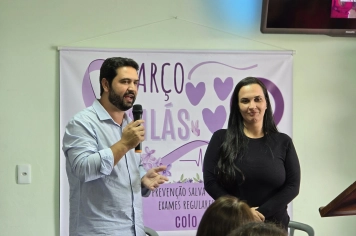 Foto - Março Lilás Palestra de Prevenção e Cuidado com a Mulher