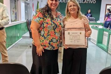 Foto - Time de Futsal Feminino de Albertina Recebe Honraria na Câmara Municipal