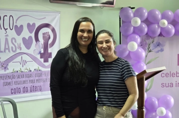 Foto - Março Lilás Palestra de Prevenção e Cuidado com a Mulher