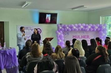 Foto - Março Lilás Palestra de Prevenção e Cuidado com a Mulher