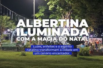 Albertina  iluminada  com a Magia do Natal.